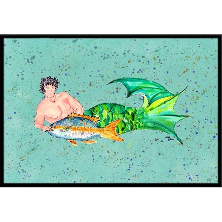 Carolines Treasures Merman Indoor Or Outdoor Mat - 18 x 27 in. 8345-MAT